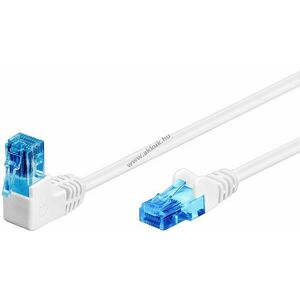 Goobay CAT6A U/UTP patchkábel 1x90° RJ45 CCA fehér 0, 5m kép