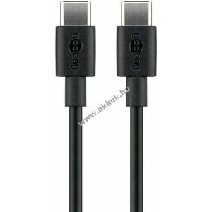 Goobay USB-C töltő- és szinkronkábel 60W 3A fekete 2m kép