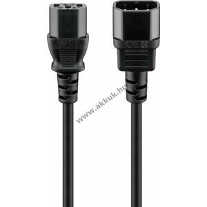Goobay tápkábel hosszabbító C14-C13 1, 8m 3x0, 75mm² fekete kép
