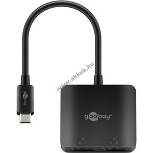 Goobay USB-C adapter 2x DisplayPort MST 2x4K@60Hz/1x8K@30Hz HDR HDCP1.4/2.2 kép
