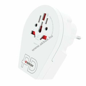 Skross World to Europe USB-C PD kompakt utazóadapter 2- és 3 pólusú védőföldes kép