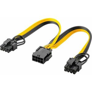Goobay ATX 8 tűs aljzat - 2x6+2 tűs PCIe Y-kábel 2x23cm kép