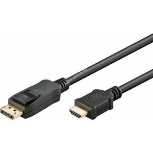 Goobay DisplayPort-HDMI kábel 8K@60Hz 1m aranyozott csatlakozók kép