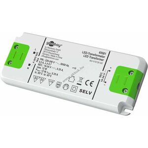 Goobay LED konstansáram tápegység 350mA 12W 19-34VDC extra lapos kép