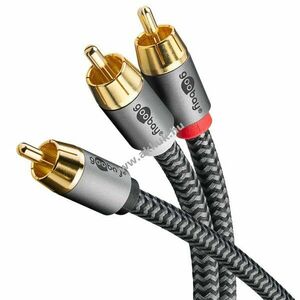 Goobay RCA (cinch) Y-kábel 3m 1x2 Woofer/Center aranyozott csatlakozók kép