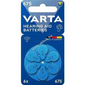 Varta PR44 (675) hallókészülék elem 1, 45V 6db/csomag cink-levegő kép