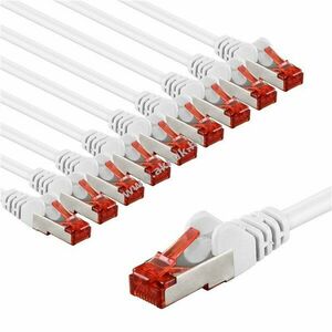 Goobay CAT6 S/FTP (PiMF) patchkábel 5m fehér 10db/csomag rézvezető (CU) LSZH kép