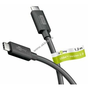 Goobay USB-C kábel USB4 Gen 4 1, 2m 240W 5A 80Gbit/s 16K@60Hz Power Delivery 1db csomagolatlan kép