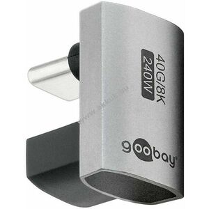 Goobay USB-C adapter 180° U-forma USB4 USB-C>USB-C 40Gbit/s 240W 8K@60Hz kép