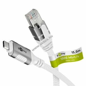 Goobay USB-C 3.1 Ethernet-kábel RJ45 15m CAT6 1Gbit/s fonott kép