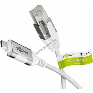 Goobay Ethernet-kábel USB-C 3.1 RJ45 Slim 7, 5m kép