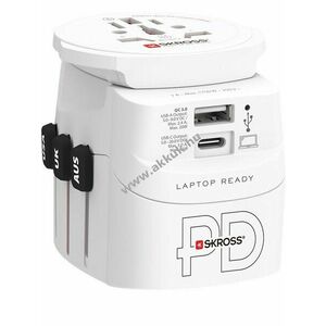Skross PRO Light USB AC45PD utazóadapter 45W 1xUSB-C 1xUSB-A 100-250V kép