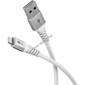 Goobay Lightning USB-A szuperpuha textilkábel 1m 12W 2, 4A MFi fém csatlakozó kép