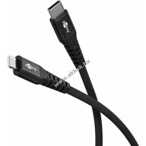 Goobay USB-C-Lightning kábel 1m 60W 3A MFi-tanúsított textil-szilikon fém csatlakozó kép