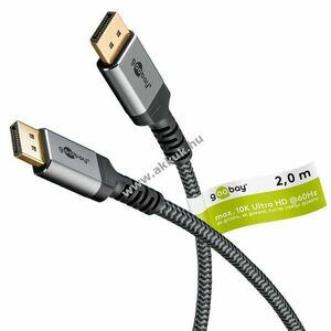 Goobay DisplayPort 2.1/2.0 kábel 80Gbit/s 2m 16K@60Hz DSC kép