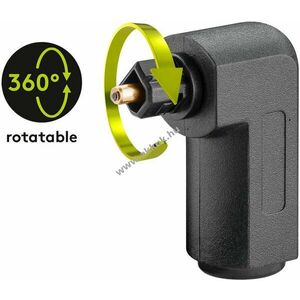 Goobay TOSLINK digitális audio adapter 90°-os 360°-ban forgatható Toslink dugó-csatlakozó kép