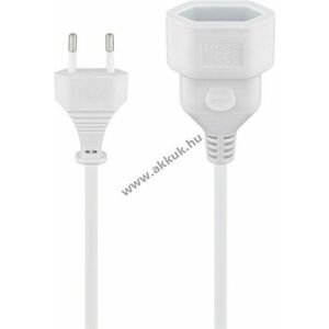 Goobay lapos hosszabbítókábel Eurodugó (CEE7/16) > Euroaljzat (CEE7/16) 3m 2x0, 75mm² fehér kép