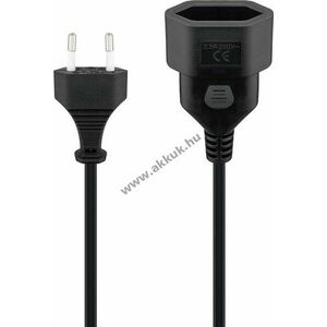 Goobay hosszabbítókábel Eurodugó - Euroaljzat (Typ C, CEE 7/16) 5m fekete 2x0, 75mm² kép