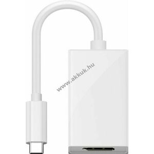 Goobay USB-C > DisplayPort adapter 0, 2m fehér 4K@60Hz USB3.1 kép