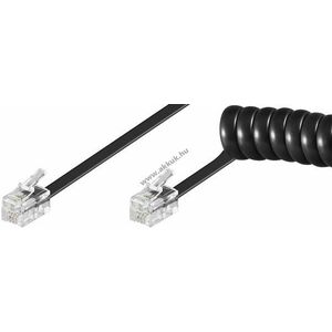 Goobay spirálkábeles telefonkábel RJ10-RJ10 (4P4C) 4m CCA kép