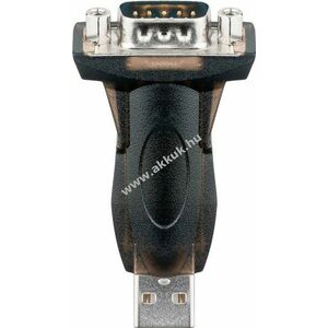 Goobay USB soros adapter USB-A > RS-232 (9-polig) 1Mbit/s USB2.0 átlátszó-fekete csatlakozók kép