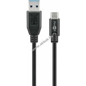 Goobay USB-C-USB-A kábel 2m fekete 15W 3A 5Gbit/s USB3.0 kép