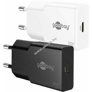 Goobay Slim 20W USB-C PD GaN gyorstöltő fehér 1x USB-C port kép