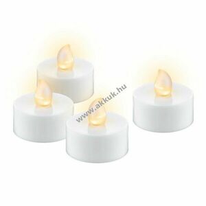Goobay LED teamécses 4db/csomag melegfehér 2500K villódzó láng timer elemekkel együtt kép