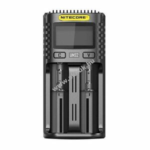 Nitecore UMS2 USB gyorstöltő , LCD kijelzővel, 2 töltő csatornás Li-Ion akkuhoz kép