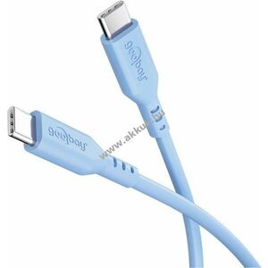 Goobay USB-C szilikonkábel 1, 5m kék 60W 3A 480Mbit/s USB-C-USB-C kép