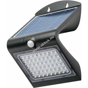 Goobay LED napelemes fali lámpa mozgásérzékelő 4W 4000K fekete IP65 cserélhető akku kép