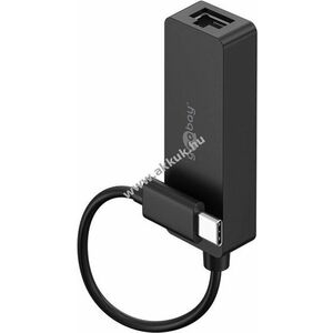 Goobay USB-C Ethernet adapter fekete USB 3.1 RJ45 10/100/1000Mbit/s kép