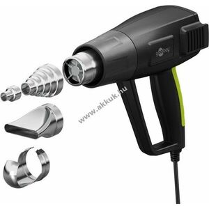 Goobay Tools Premium hőlégpisztoly 1500W LCD két fokozatmentes hőfoktartomány 4db fúvóka kép