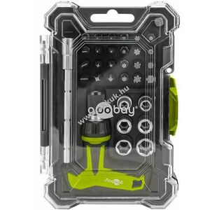 Goobay Tools csavarhúzó készlet 30db bit T-racsnis bittartóval és dugókulcsokkal kép