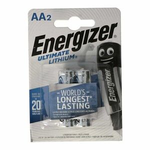 Energizer L91 AA fényképezőgép elem 1, 5V 3000mAh 2db/csomag lítium kép