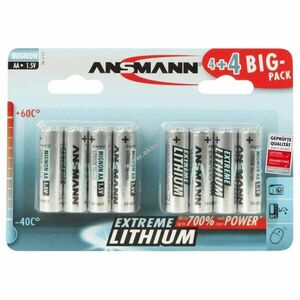 Ansmann AA Mignon ceruza FR6 8db/csomag lítium elem kép