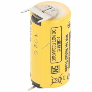 Panasonic BR-2/3AE2SPE 3, 0V nyomtatott érintkező raszterméret 10mm lítium elem kép