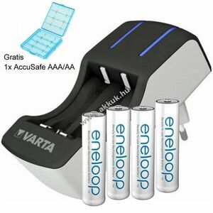 Panasonic eneloop mikro elem AAA és Varta 2-4db-os töltő AccuSafe-val kép