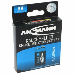 Ansmann 9V E-Block füstérzékelő elem lítium kép