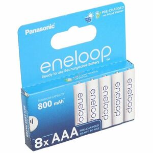 Panasonic eneloop BK-4MCDE/8BE AAA (mikro) akku 1.2V 800mAh 8db/csomag NiMH kép
