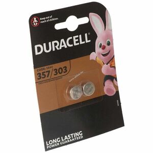 Duracell 357 303 V357 V303 SR44 SR44SW D357 gombelem 1, 5V 190mAh 2db/csomag Silver Oxide kép