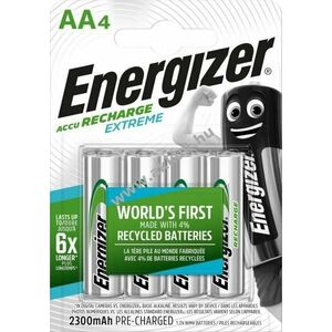 Energizer Extreme AA Mignon ceruza HR06 akku 1.2V 2300mAh 4db/csomag NiMH kép