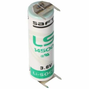 Saft LS14500 AA 3, 6V 2600mAh 2db/csomag print csatlakozós lítium elem LiSOCI2 kép