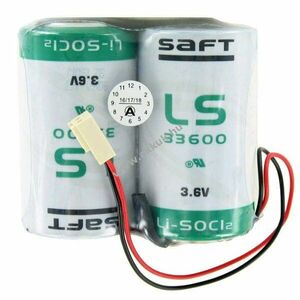 Saft F1x2 LS 33600 Futaba csatlakozóval és kábellel lítium elem kép