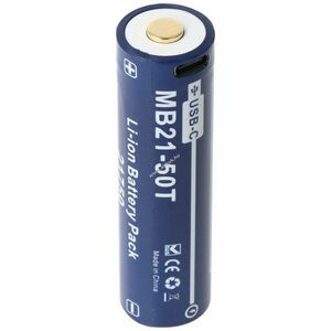 Helyettesítő akku 21700 3, 7V 5000mAh 25A USB-C 76, 8x21, 2mm MB21-50T Li-Ion kép