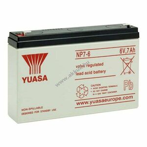 Yuasa NP7-6 6V 7Ah akku ólom-zselés AGM kép