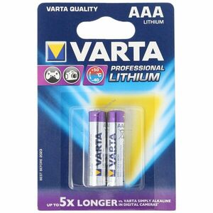 Varta Ultra Lithium AAA (mikro) FR03 6103 1, 5V elem lítium kép