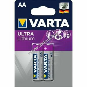 Varta Ultra Lithium AA Mignon ceruza 1, 5V 6106 2db/csomag lítium elem kép