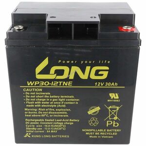 Kung Long WP30-12TNE 12V 30Ah M6 belsőmenet akku AGM ólom-zselés kép