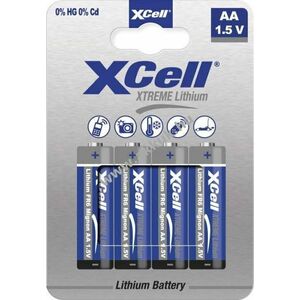 XCell XTREME FR6 L91 AA Mignon ceruza 1, 5V 4db/csomag lítium elem kép